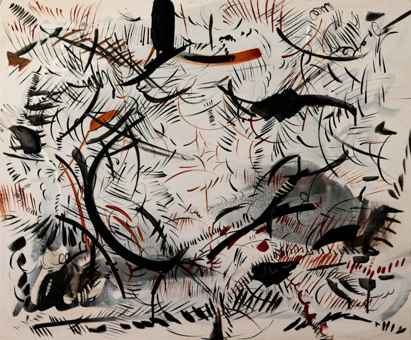 Big ball of violence #3, Jason Gouliard, 24”x36”, acrylic on canvas.