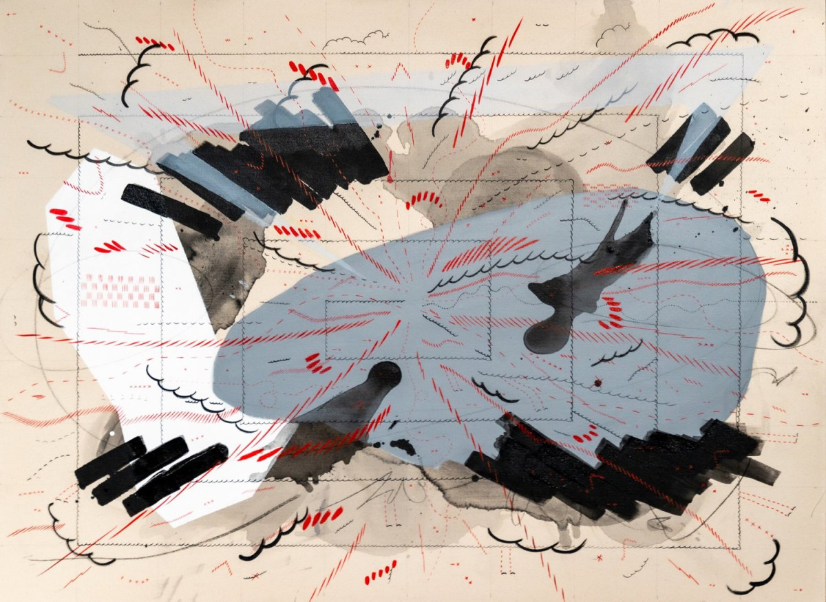 Boom number 8, Jason Gouliard, 54” x 40”, Acrylic on canvas, 2021