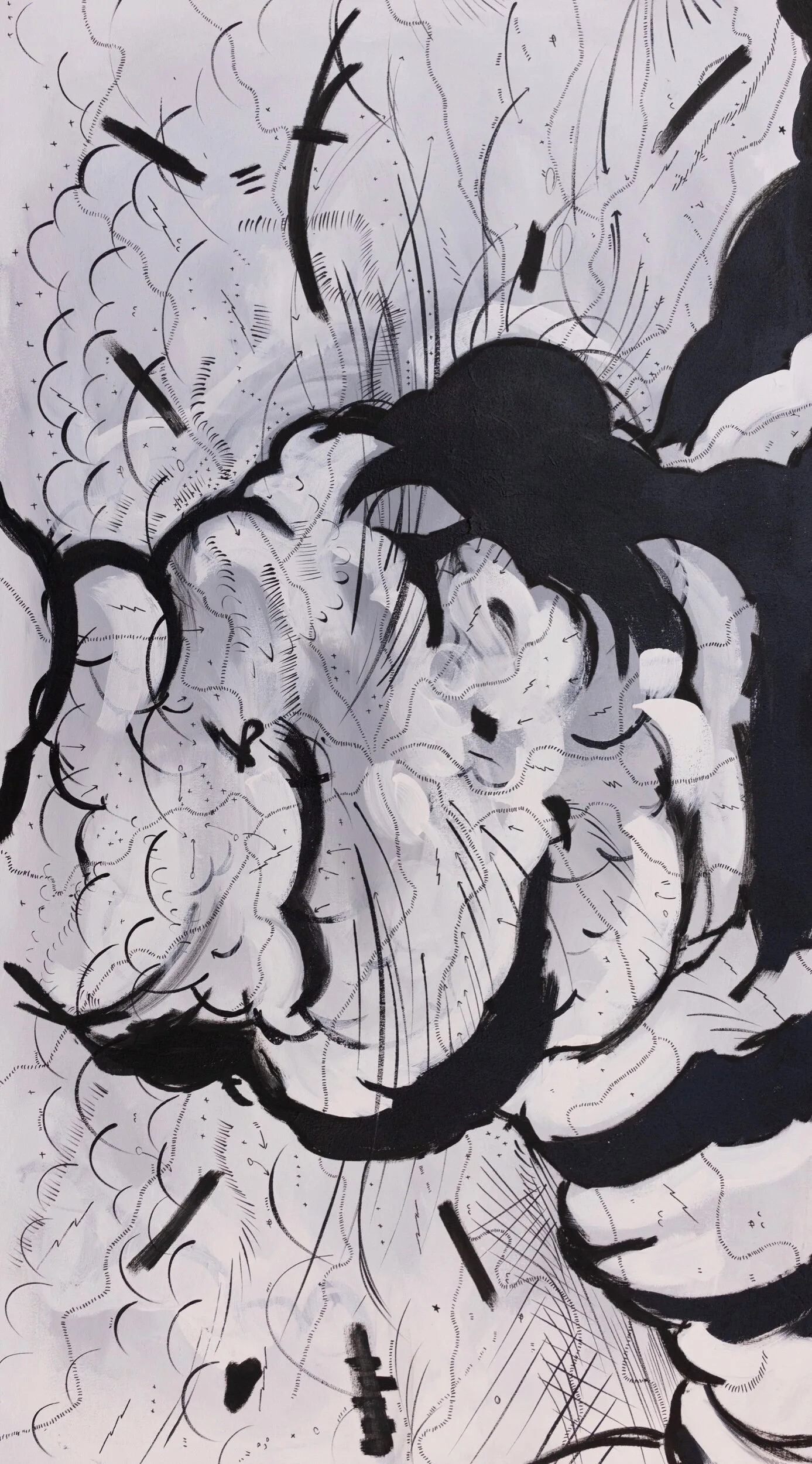 Big Ball of Violence #9 Jason Gouliard, 2020, 24” x 48”, acrylic on canvas